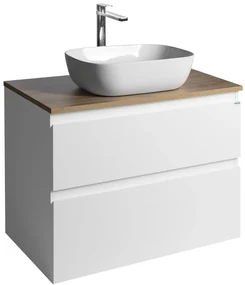 Aqualine Aqualine, ALTAIR skrinka s doskou 78,5 cm, biela/dub emporio, AI280-02