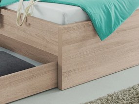 Posteľ Malmö 140x200 cm, dub sonoma