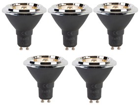 Sada 5 stmievateľných LED žiaroviek GU10 AR70 6W 450lm 2700K