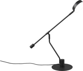 Matne čierna LED stolová lampa s ohýbateľnou konštrukciou (výška 64 cm) Manduro – Trio