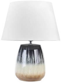 Keramická stolná lampa sivá/béžová CIDRA Beliani