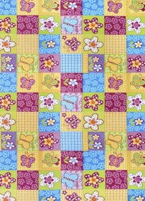 Koberce Breno Metrážny koberec BUTTERFLY 57, šíře role 400 cm, ružová, viacfarebná