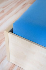 AMIDO-EXQUISIT Modrá plachta na posteľ Jersey Rozmer: 100 x 200 cm J40_654