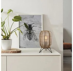 Stolová lampa Brilliant Tanah E27 40W čierna/prírodná