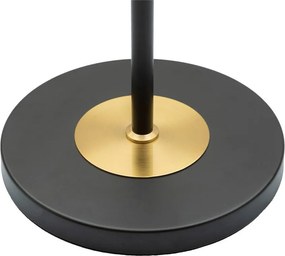 Čierna/v zlatej farbe stojacia lampa s textilným tienidlom (výška 153 cm) Levels – Mauro Ferretti