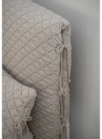 Béžová čalúnená dvojlôžková posteľ s roštom 160x200 cm Sleepy Luna – Miuform