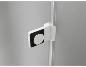 Mexen Lunar-B, výklopný sprchový kút ľavý 85 x 80 cm, 8mm číre sklo, biely profil, 832-085-080-20-00-L