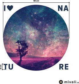 Samolepky na stenu - Vesmír s nápisom
