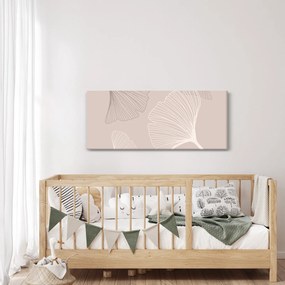 Obraz - Béžové listy N⁰6 (120x50 cm)