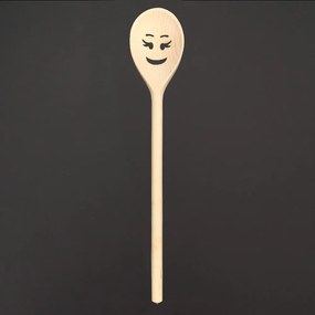 AMADEA Drevená vareška s tvárou, masívne drevo, dĺžka 30 cm