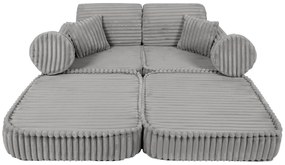 MeowBaby® Churros detská pohovka Plus, Moon Dust Grey