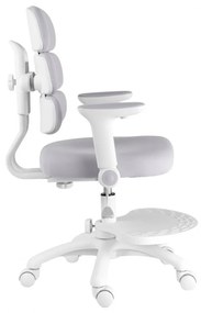 Detská rastúca stolička Neoseat KIDDY THREE — látka, sivá