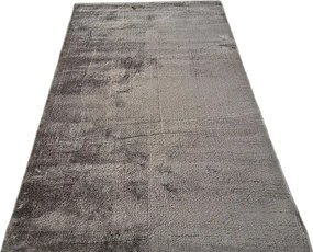 Sivý plyšový koberec Plush Deluxe – vysoký vlas 30 mm Rozmer: 60x100 cm