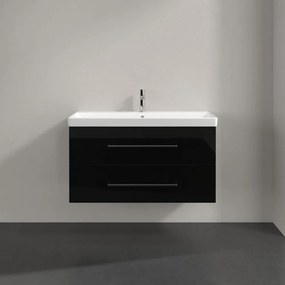 VILLEROY &amp; BOCH Avento závesná skrinka pod umývadlo, 2 zásuvky, 980 x 452 x 514 mm, Crystal Black, A89200B3