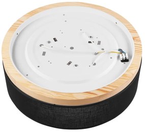 Brilagi - LED Stropné svietidlo BELLADONNA 3xE27/15W/230V čierna/borovica