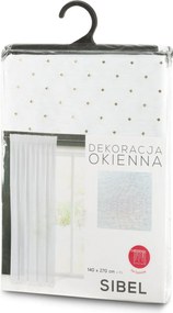 ZÁCLONA NA PÁSKE SIBEL 140X270 CM BIELA