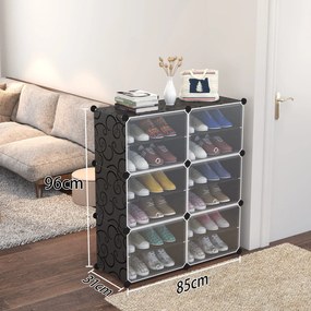 Dekorstudio Modulárna skrinka na topánky s 12 úrovňami
