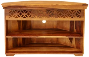 furniture-nabytek.cz - Rohový stolík pod tv z masívu palisander 110x70x50