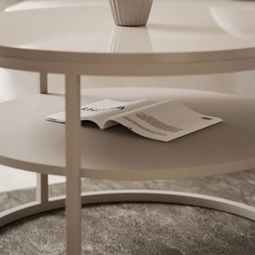 KONFERENČNÝ STOLÍK LEONARDO S POLICOU KAŠMÍR LESKLÝ