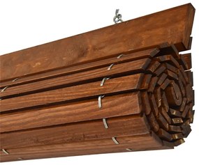 Dřevěná roleta na pergolu - třešeň II. Šířka rolety: 120 cm, Rozvin rolety: 150 cm