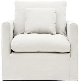 Biele ľanové kreslo Nora – Kave Home