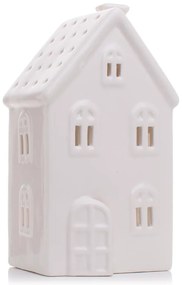 Porcelánový biely LED domček