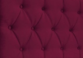 Posteľ Amy 180x200 cm, vínovo červená látka