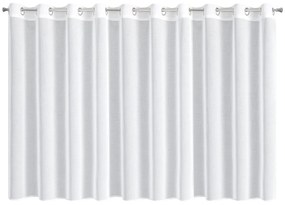 ZÁCLONA NA KRÚŽKOCH LANA 350X150 CM BIELA