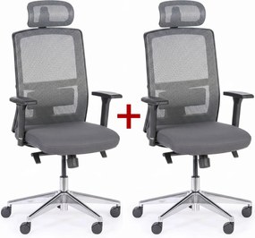 Kancelárska stolička NED MF 1+1 ZADARMO, sivá