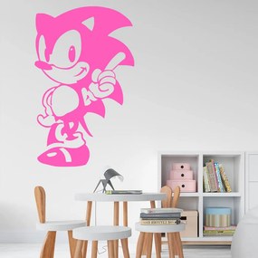 Veselá Stena Samolepka Ježko Sonic Farba: růžová, Veľkosť: 80 x 49 cm