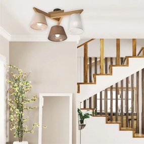 Prisadený luster ANTONIO 3xE14/40W/230V dub