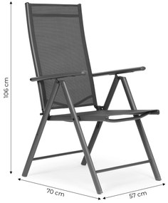 Komplet 2 záhradných stoličiek, sivé MultiGarden