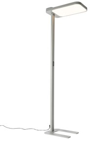 Denná stojaca lampa sivá štvorcová vrátane LED a stmievača - Guzo