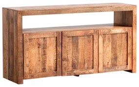 furniture-nabytek.cz - Masívna komoda County z mangového dreva, lakovaná, hnedá – 160×45×85 cm