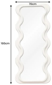 Dizajnové nástenné zrkadlo Fearghus 160 cm biele