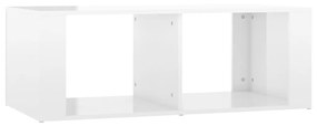 vidaXL Konferenčný stolík lesklý biely 100x50x36 cm spracované drevo