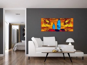 Obraz - Staroveká maľba (120x50 cm)