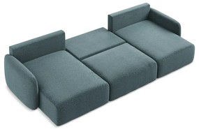 Tyrkysovomodrá rozkladacia/s úložným priestorom rohová pohovka Kalena – Makamii