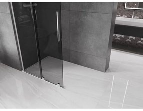 Mexen Velar L, posuvná sprchová zástena Walk-in 100 x 200 cm, 8mm šedé sklo, chrómová, 871-100-003-43-01