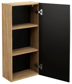 Koupelnová sestava Luxor Black Mona se skříňkami a umyvadlem 90 cm černá/dub olejovaný