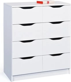 Komoda s 8 zásuvkami Westphalen, biela