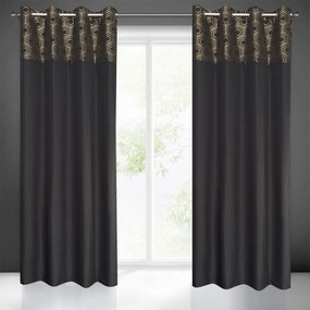 Luxusný záves v čiernej farbe do spálne Dĺžka: 250 cm