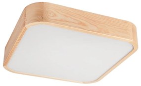Stropné svietidlo NATURAL SQUARE 4xE27/15W/230V 45x45 cm borovica