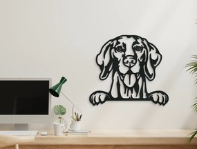 drevko 3D nálepka na stenu Weimarský stavač Rozmer obrazu: 40 x 44,5 cm, Farba dekorácie: Čierna