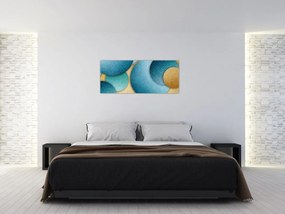 Obraz abstrakcie kruhy (120x50 cm)