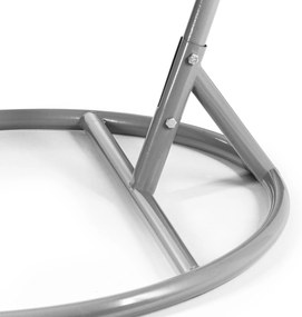 Sivé závesné kreslo KOKON so stojanom