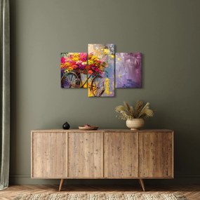 Obraz - Bicykel s kvetmi (90x60 cm)