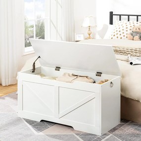 Truhla s úložným prostorem a lavicí Vasagle Sabil 100 cm bílá
