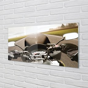 Sklenený obklad do kuchyne Motocykla cestného oblohy top 140x70 cm