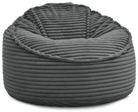 Tmavosivý menčestrový sedací vak Socrate – Bobochic Paris